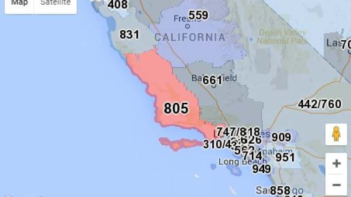 805 Area Code: Location, Cities, Time Zone and Phone Lookup