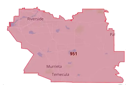 951 Area Code: Location, Cities, Time Zone and Phone Lookup